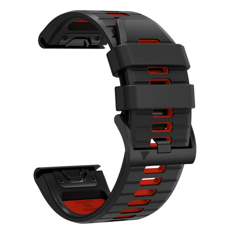 Tech-Protect Iconband Pro laikrodžio dirželis, skirtas Garmin Fenix 5X / 5X Plus / 6X / 6X Pro / 7X / 8 / 8 Pro / 9 / 9 Pro (47 mm), juodas / raudonas