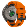 Tech-Protect Iconband Pro THP6048 laikrodžio dirželis, skirtas Garmin Fenix 5X / 5X Plus / 6X / 6X Pro / 7X / 8 / 8 Pro / 9 / 9 Pro (47 mm), oranžinis / juodas