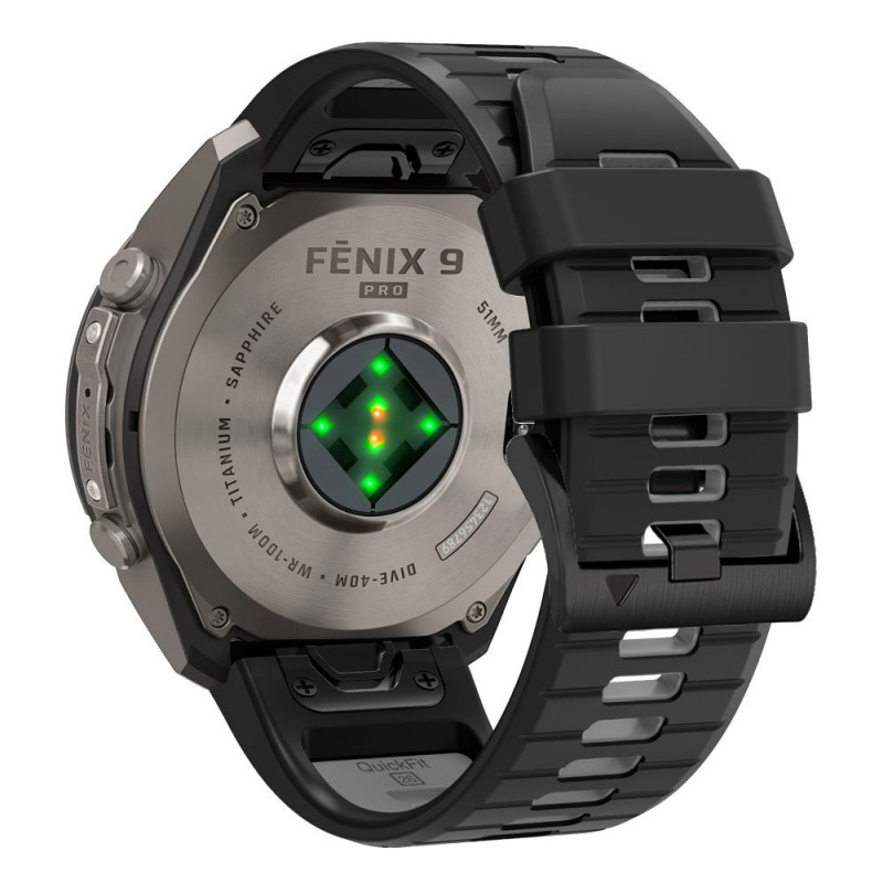 Tech-Protect Iconband Pro THP6046 laikrodžio dirželis skirtas Garmin Fenix 5X / 5X Plus / 6X / 6X Pro / 7X / 8 / 8 Pro / 9 / 9 Pro (47 mm), juodas / pilkas