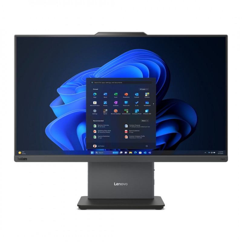 Lenovo ThinkCentre neo 50a G5 vientisasis kompiuteris, 23.8" FHD jutiklinis, Intel Core 7 240H, 16 GB DDR5 RAM, 1 TB SSD, Windows 11 Pro, Luna Grey + Kensington K64467M-M1