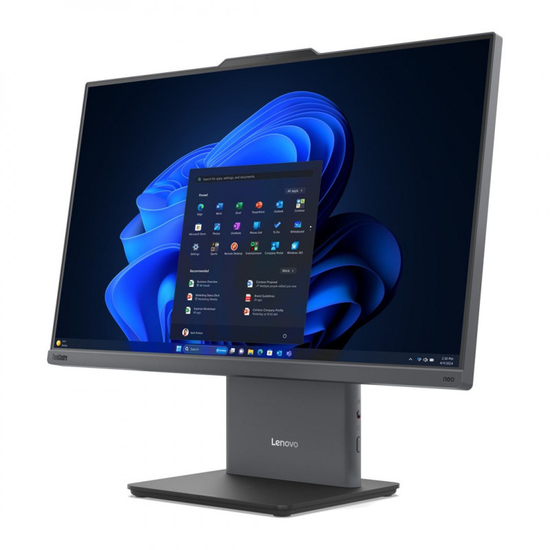 Lenovo ThinkCentre neo 50a G5 vientisasis kompiuteris, 23.8" FHD jutiklinis, Intel Core 7 240H, 16 GB DDR5 RAM, 1 TB SSD, Windows 11 Pro, Luna Grey + Kensington K64467M-M1