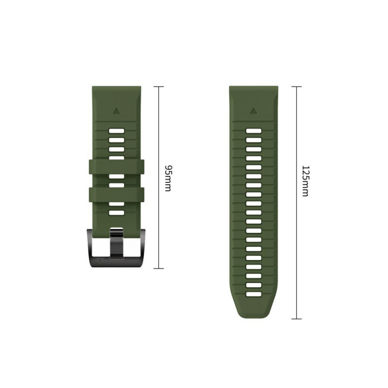 Tech-Protect Iconband Pro THP6041 laikrodžio dirželis, skirtas Garmin Fenix 5X / 5X Plus / 6X / 6X Pro / 7X / 8 / 8 Pro / 9 / 9 Pro (51 mm), žalias / juodas