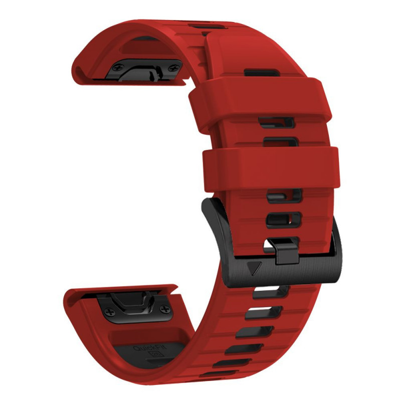 Tech-Protect Iconband Pro THP6043 laikrodžio dirželis, skirtas Garmin Fenix 5X / 5X Plus / 6X / 6X Pro / 7X / 8 / 8 Pro / 9 / 9 Pro (51 mm), raudonas / juodas