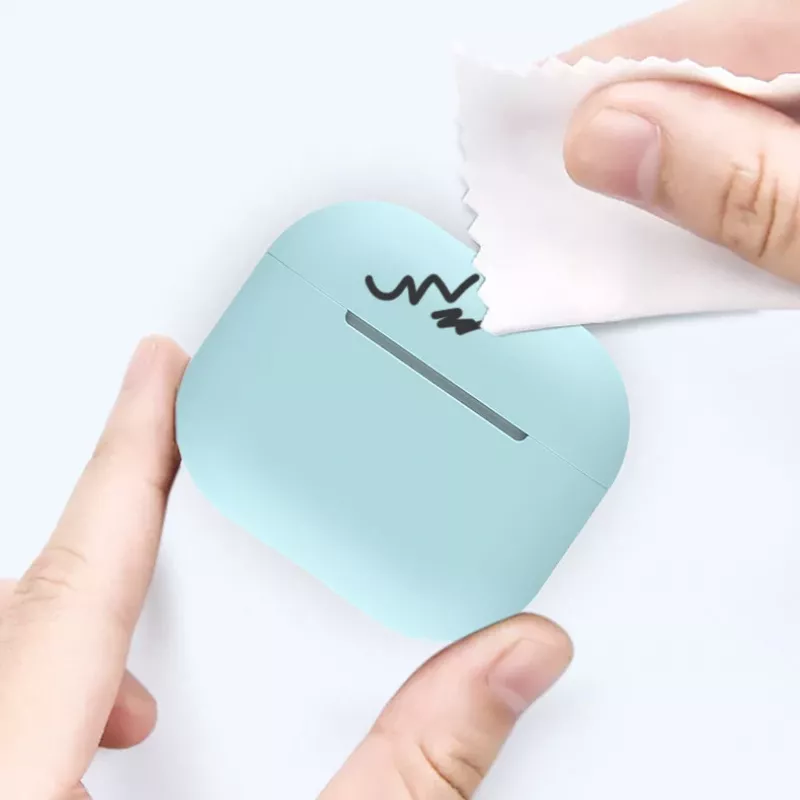 Hurtel silikoninis AirPods 2 / AirPods 1 dėklas, baltas