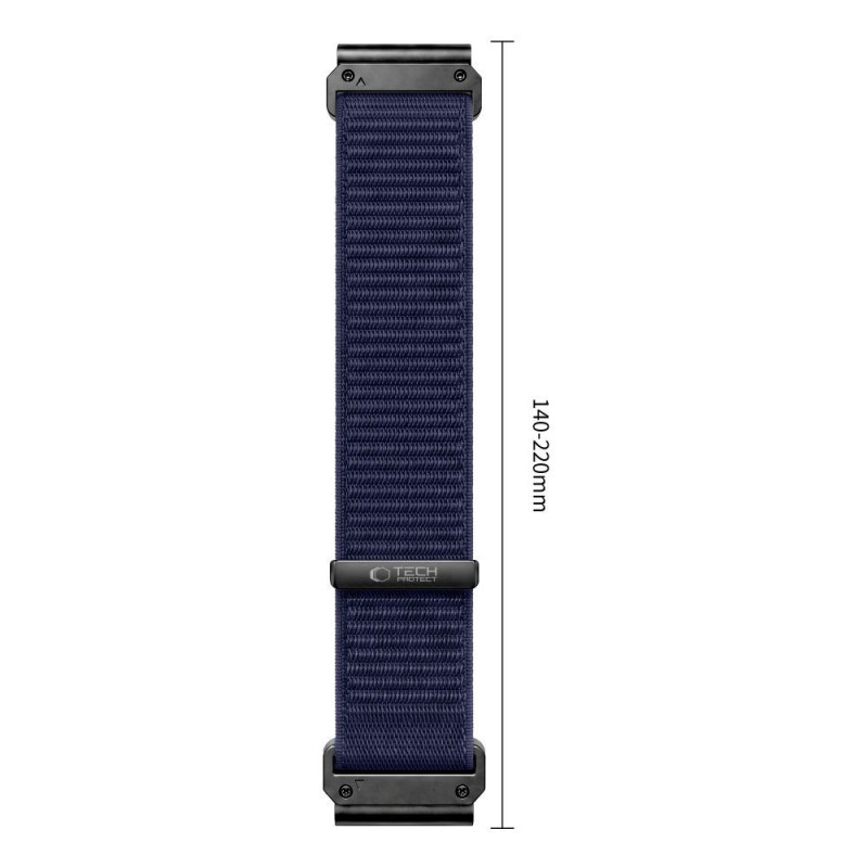 Tech-Protect NylonLoop THP6105 laikrodžio dirželis, skirtas Garmin Fenix 5X / 5X Plus / 6X / 6X Pro / 7X / 8 / 8 Pro / 9 / 9 Pro (51 mm), tamsiai mėlynas
