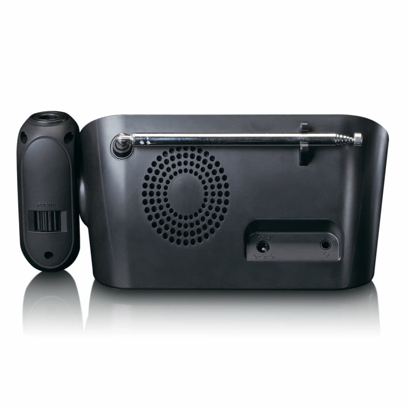 Lenco CR-615BK radijo žadintuvas su projekcija, DAB+/FM, juodas