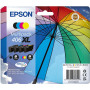 Epson 406XL Umbrella DURABrite Ultra daugiaspalvis 4 spalvų rašalo kasečių rinkinys, juodas, geltonas, žydras, purpurinis (C13T17H64010)