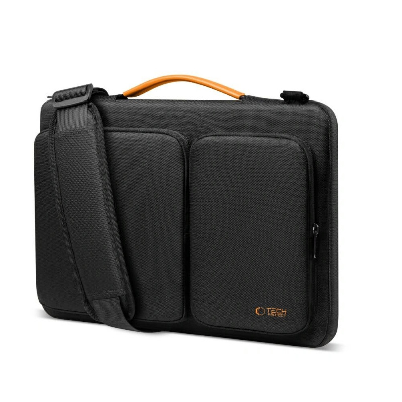 Tech-Protect Defender Bag THP4355 nešiojamojo kompiuterio krepšys 13-14", juodas/oranžinis