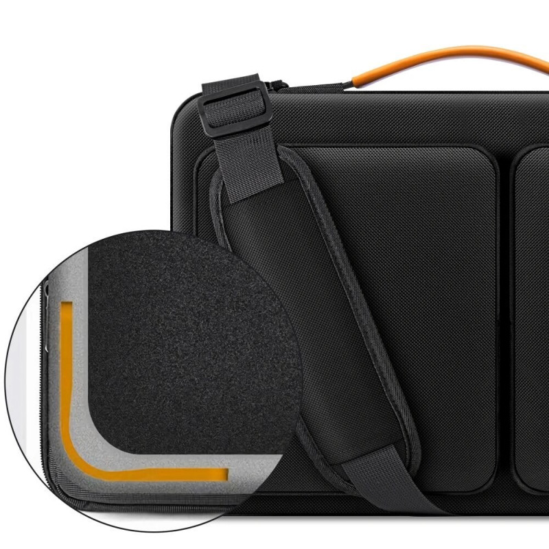 Tech-Protect Defender Bag THP4355 nešiojamojo kompiuterio krepšys 13-14", juodas/oranžinis