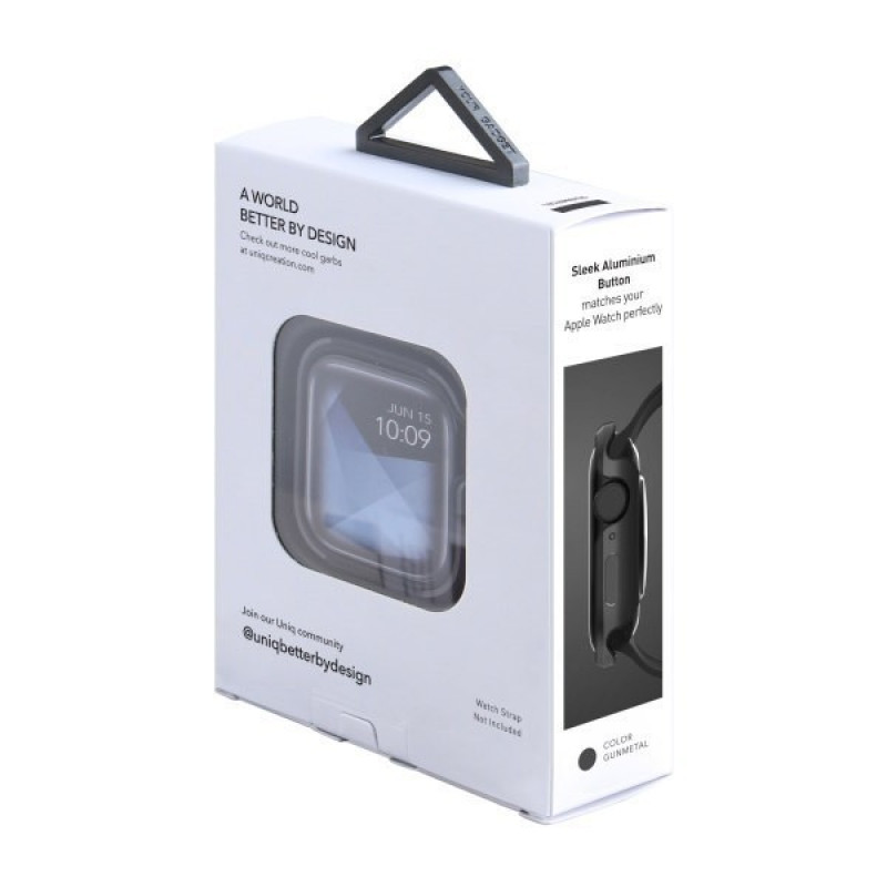 UNIQ Valencia dėklas, skirtas Apple Watch Series 4/5/6/SE 44 mm, Gunmetal Grey