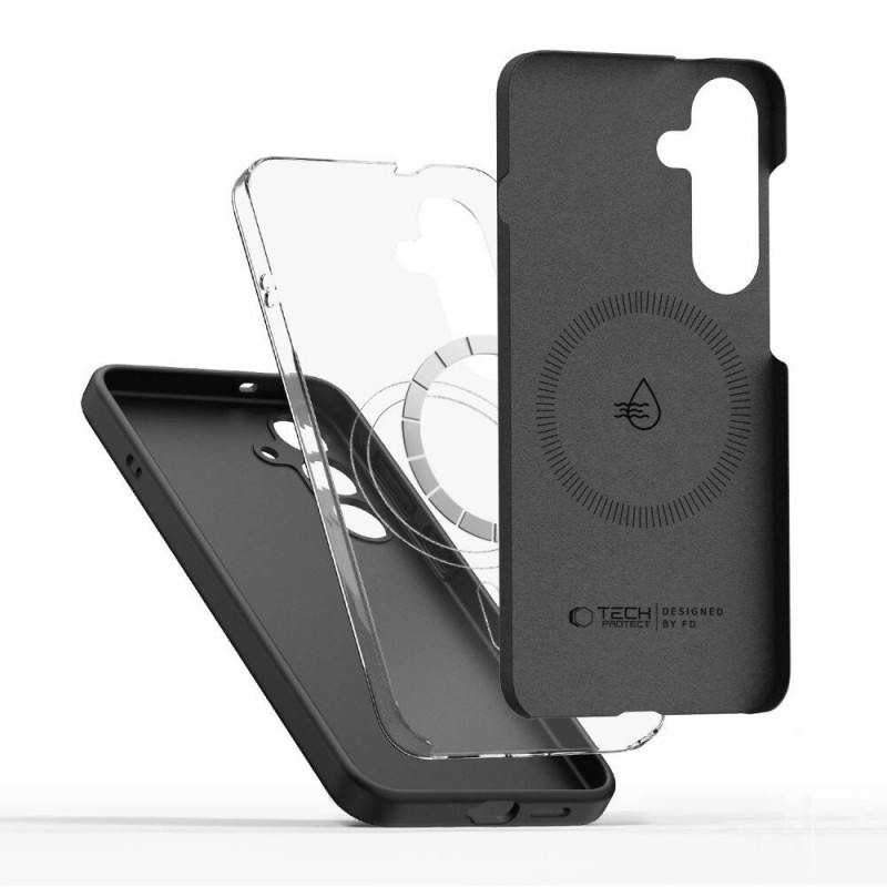 Tech-Protect silikoninis MagSafe dėklas skirtas Samsung Galaxy S26+, juodas