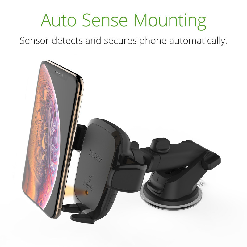 iOttie Auto Sense belaidis prietaisų skydelio laikiklis su belaidžiu įkrovimu (7,5 W iPhone, 10 W Android)
