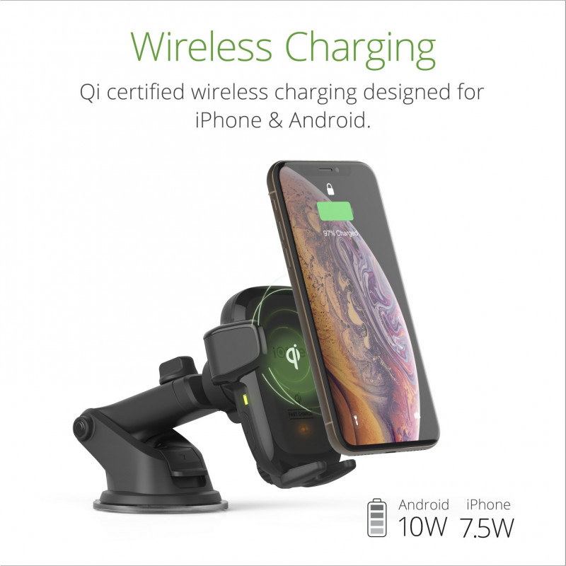 iOttie Auto Sense belaidis prietaisų skydelio laikiklis su belaidžiu įkrovimu (7,5 W iPhone, 10 W Android)