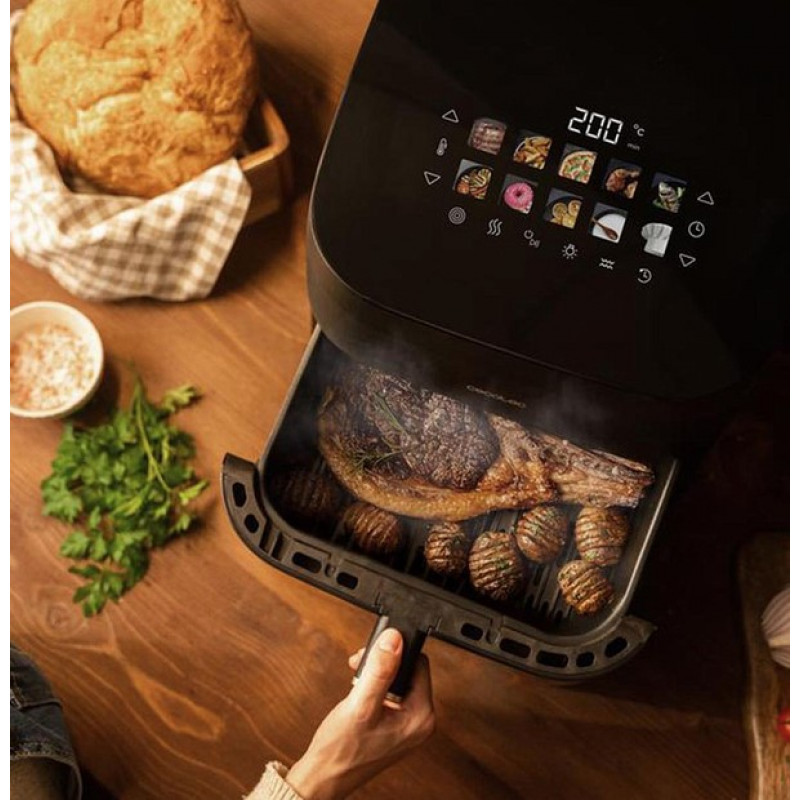 Cecotec Cecofry&Grill Smokin' 8500 karšto oro fritiuvas, 8,5 L, 2200 W, juodas