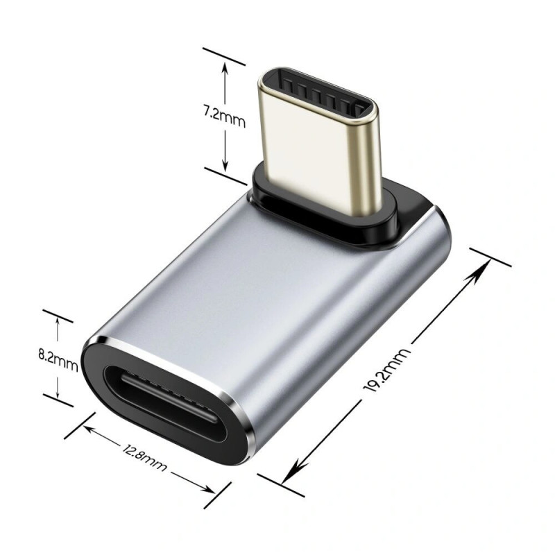Tech-Protect UltraBoost AA02 USB-C kampuotas adapteris, pilkas