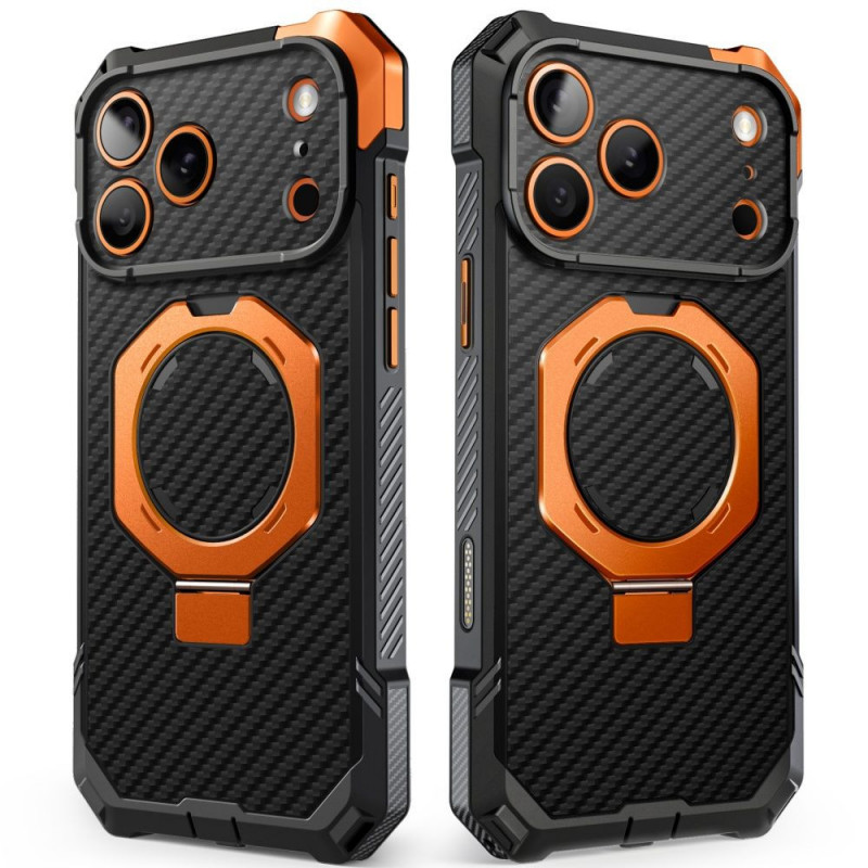 Supcase UB Grip Mag MagSafe Aramid dėklas, skirtas Apple iPhone 17 Pro Max / 18 Pro Max, juodas/oranžinis