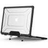Tech-Protect SmartShell Pro dėklas, skirtas Apple MacBook Air 13" (M2/M3/M4/M5) 2023-2025, juodas/permatomas