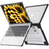 Tech-Protect SmartShell Pro dėklas, skirtas Apple MacBook Air 13" (M2/M3/M4/M5) 2023-2025, juodas/permatomas