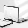 Tech-Protect SmartShell Pro dėklas, skirtas Apple MacBook Air 13" (M2/M3/M4/M5) 2023-2025, juodas/permatomas