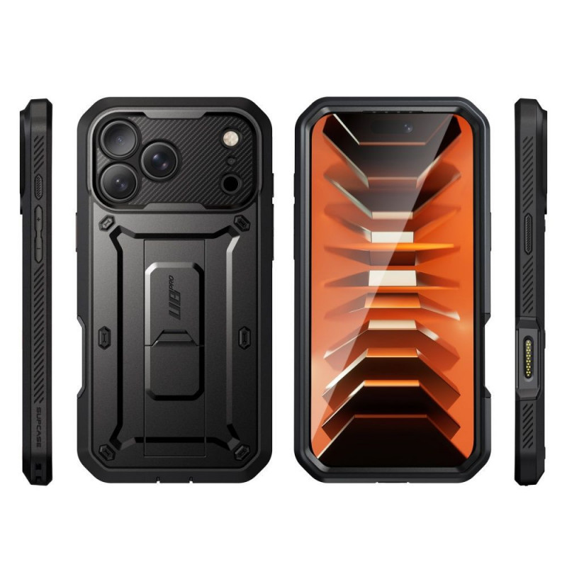 Supcase Unicorn Beetle Pro dėklas, skirtas Apple iPhone 17 Pro Max / 18 Pro Max, juodas