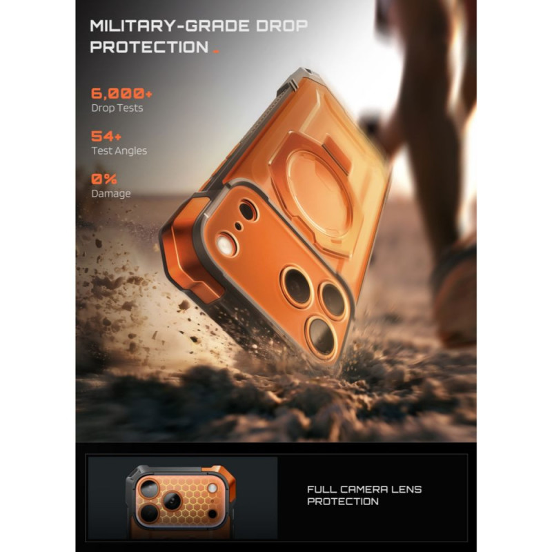 Supcase UB Grip Mag MagSafe dėklas, skirtas Apple iPhone 17 Pro Max / 18 Pro Max, koralų spalvos
