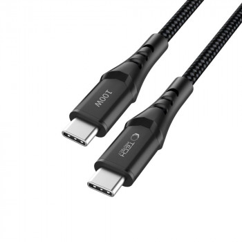 Tech-Protect UB11T Ultraboost USB-C / USB-C kabelis, PD 100W, 100 cm, juodas