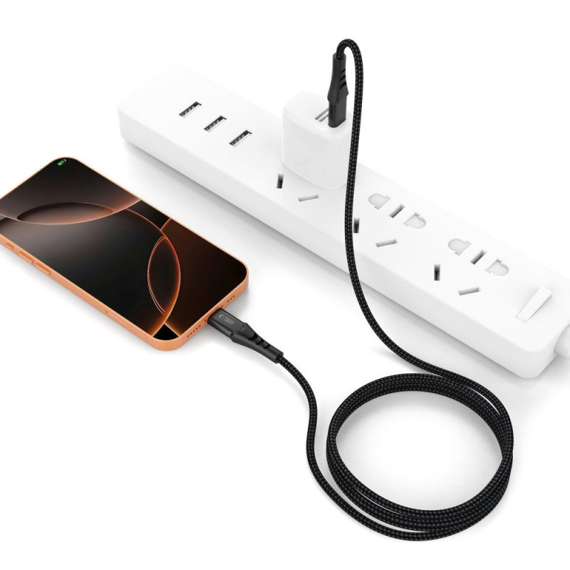Tech-Protect UB11T Ultraboost USB-C / USB-C kabelis, PD 100W, 200 cm, juodas