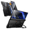 Supcase UB Aero MagSafe dėklas, skirtas Samsung Galaxy Z Fold 8 Ultra, su grūdintu stiklu ir privatumo stiklu, Aramid Black