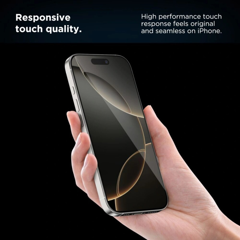 Tech-Protect Quick Set+ grūdintas stiklas, skirta Apple iPhone 15 / 16, juodas (2 vnt.)
