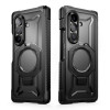 Supcase UB Grip Mag MagSafe dėklas skirtas Samsung Galaxy Z Fold 8 su grūdintu stiklu ir privatumo stiklu, juodas
