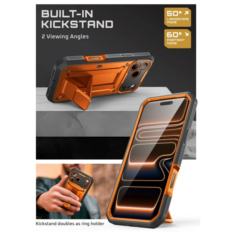 Supcase Unicorn Beetle Pro dėklas, skirtas Apple iPhone 17 Pro Max, koralų spalvos