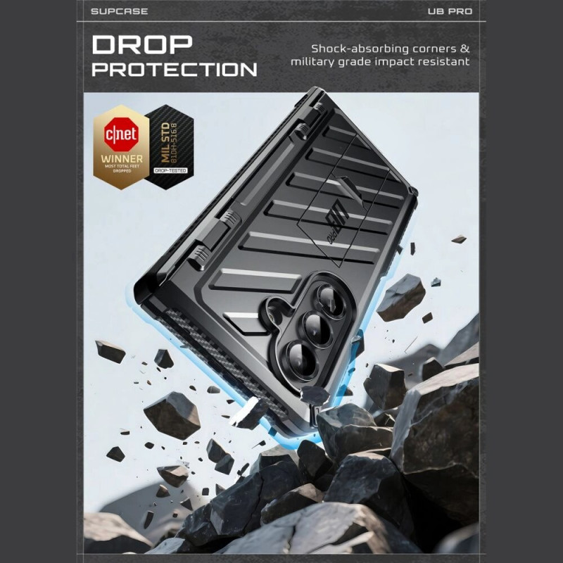 Supcase Unicorn Beetle Pro dėklas, skirtas Samsung Galaxy Z Fold 7, juodas