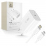 Tech-Protect NC20W 1 prievado USB-C sieninis įkroviklis PD 20W su Lightning kabeliu, baltas, 100 cm