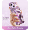 Supcase Cosmo dėklas, skirtas Apple iPhone 14 Plus / 15 Plus, Marble Purple