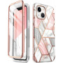 Supcase Cosmo dėklas, skirtas Apple iPhone 14 Plus / 15 Plus, Pink Marble