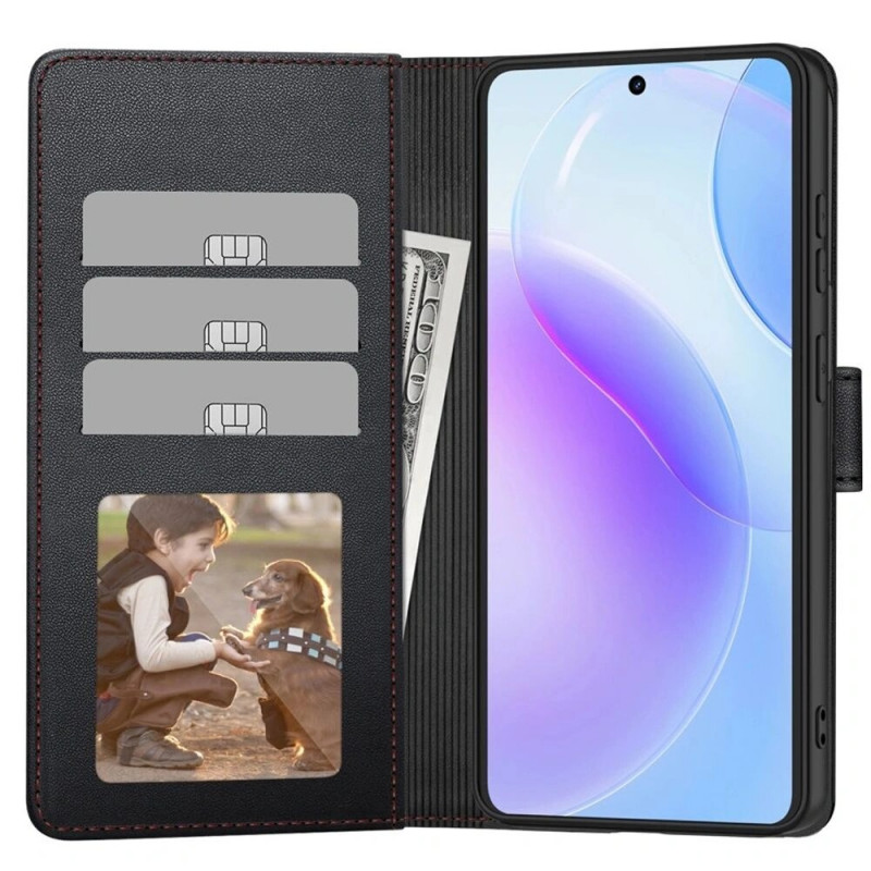 Tech-Protect piniginės tipo dėklas skirtas Samsung Galaxy A57 5G, juodas/raudonas