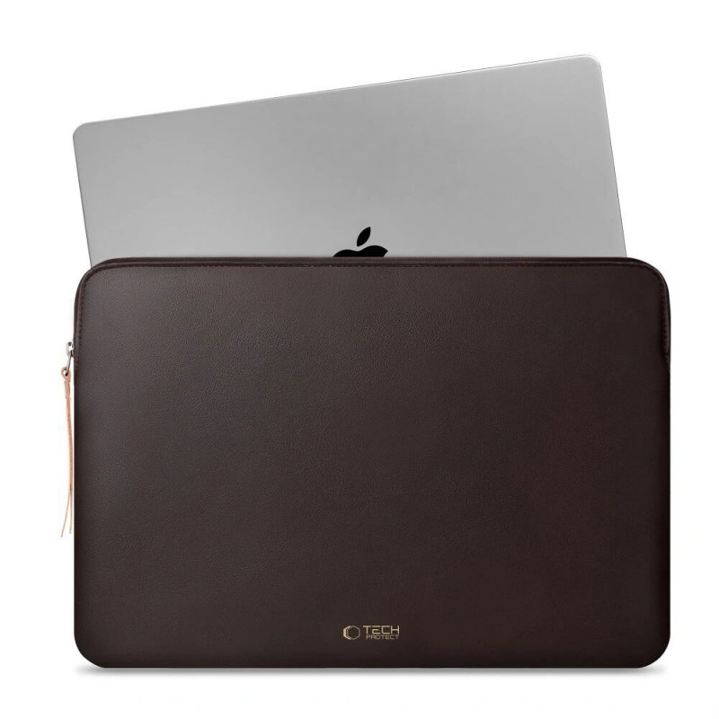 Tech-Protect Fleece nešiojamojo kompiuterio įmautė 13-14", Chocolate (ruda)