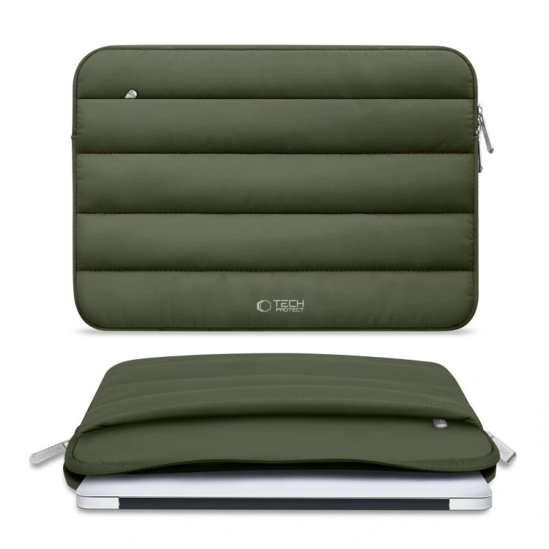 Tech-Protect Fluffy nešiojamojo kompiuterio dėklas 15-16", Army Green