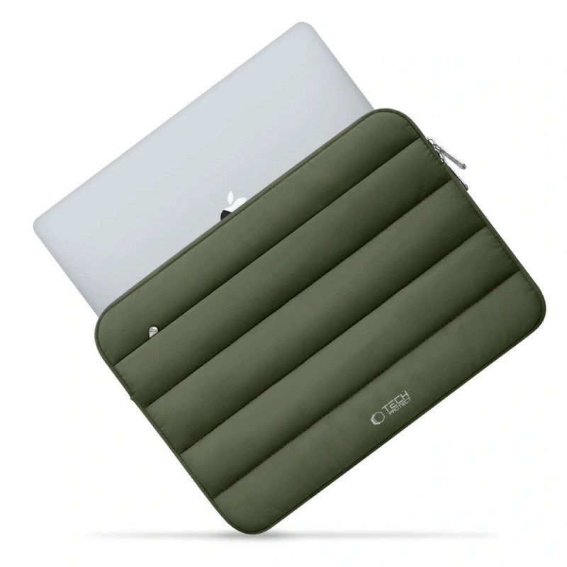 Tech-Protect Fluffy nešiojamojo kompiuterio dėklas 13-14", Army Green