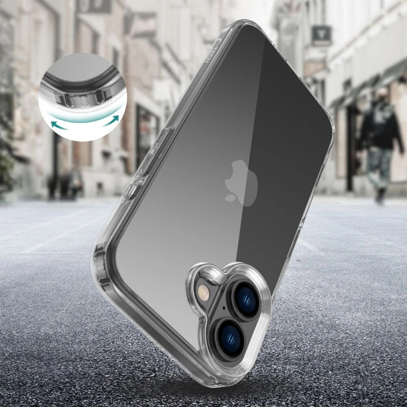 Tech-Protect Flexair Hybrid dėklas, skirtas Apple iPhone 16, permatomas
