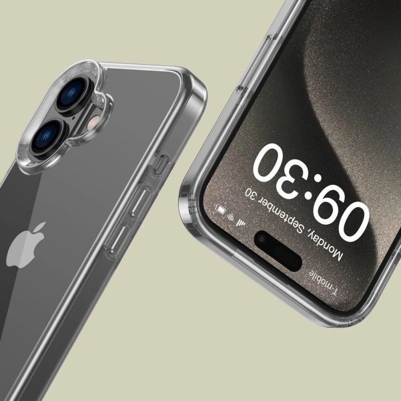Tech-Protect Flexair Hybrid dėklas, skirtas Apple iPhone 16, permatomas