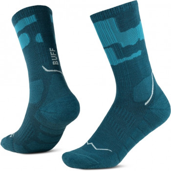 Buff Merino MW Crew kojinės MWC2, Teal, L