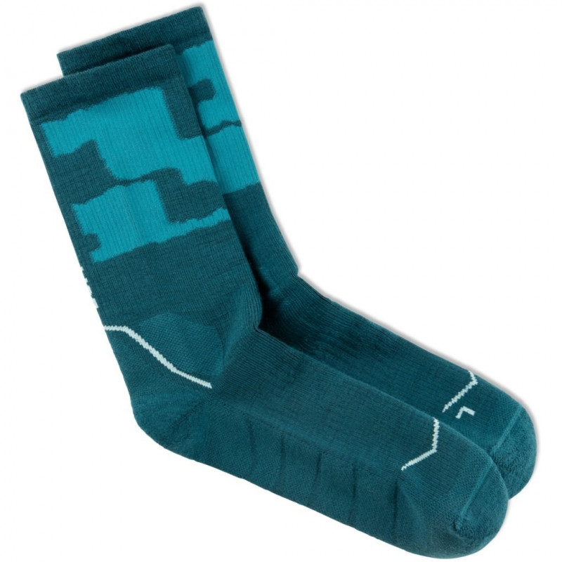 Buff Merino MW Crew kojinės MWC2, Teal, L