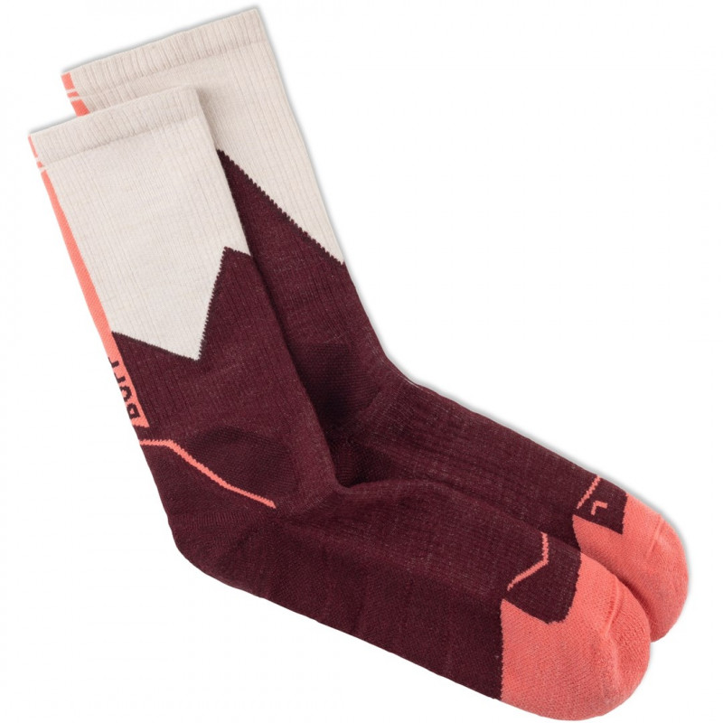 Buff Merino MW Crew kojinės MWC1, Wine, L