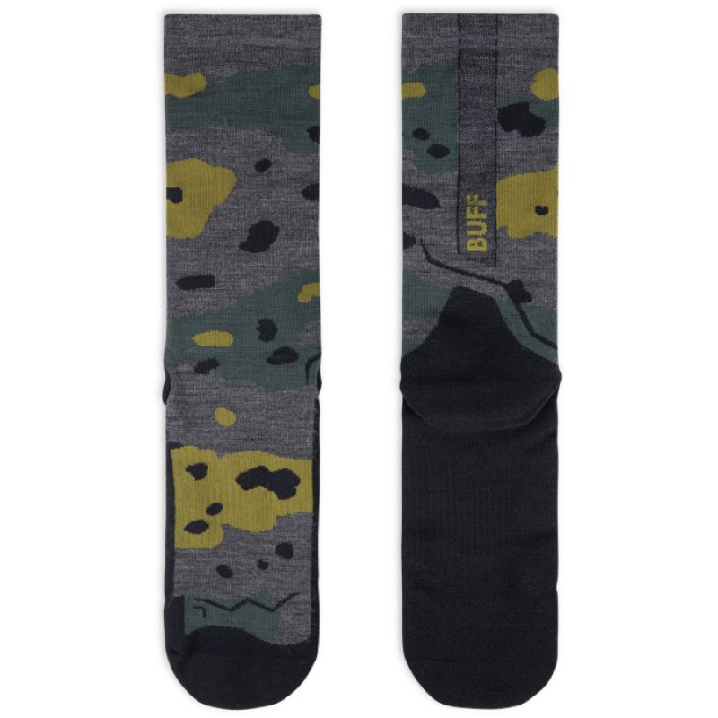 Buff Merino Lightweight Crew kojinės LWC2, pilkos, L