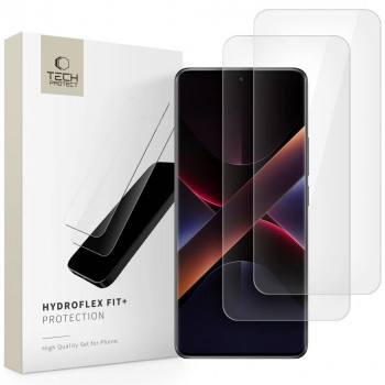 Tech-Protect Hydroflex Fit+ hidrogelinė plėvelė, skirta Xiaomi Redmi Note 14 Pro 5G / 14 Pro+ Plus 5G / Poco X7 5G (2 vnt.), permatoma