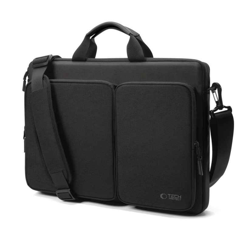 Tech-Protect Defender Bag nešiojamojo kompiuterio krepšys 17", juodas