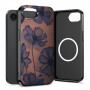 Tech-Protect Lamano MagSafe dėklas, skirtas Apple iPhone 16e / 17e, rudos ir violetinės spalvos (Velvet Night)