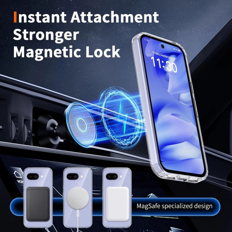Tech-Protect FlexAir Hybrid MagSafe dėklas skirtas Google Pixel 10a, permatomas