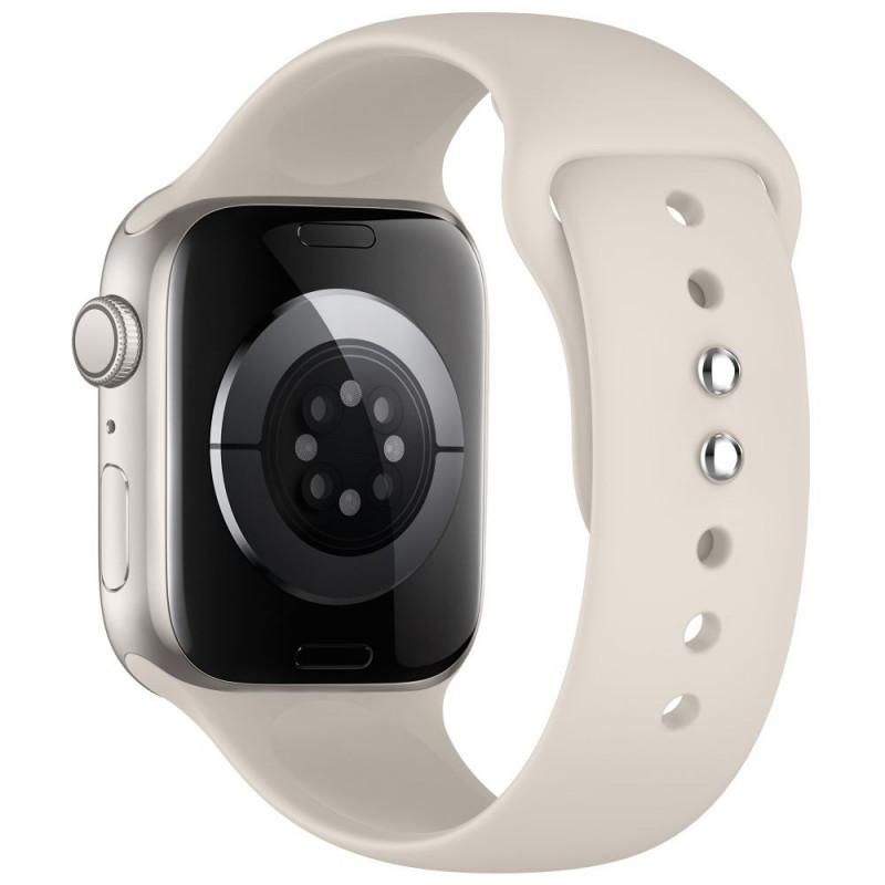 Tech-Protect silikoninė apyrankė, skirta Apple Watch 8 / 9 / 10 / 11 / 12 / SE / Ultra 44/45/46/49 mm, Starlight